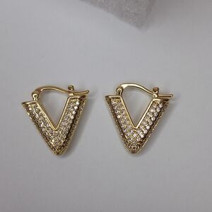 CZ Stone Stainless steel Hoops Earrings